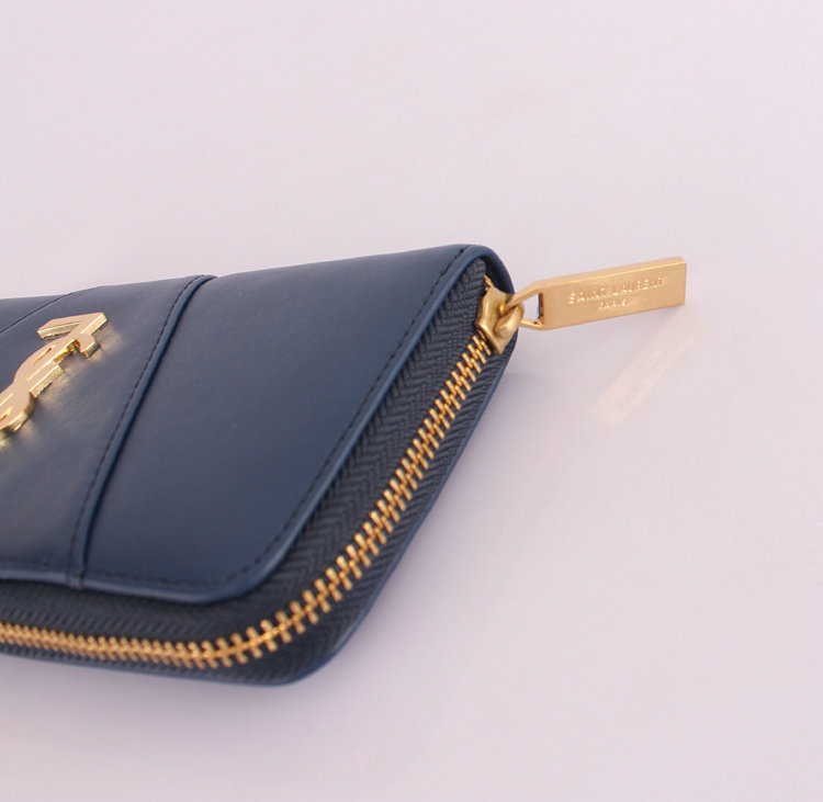 YSL zip wallet 1357 royablue - Click Image to Close